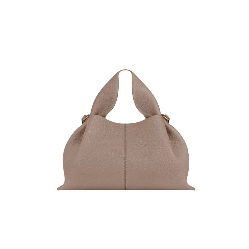 Genuine Leather Cloud Crossbody Bag for Women, Light Luxury French European Retro Vintage Tassel Shoulder Bag, Handbag Purse