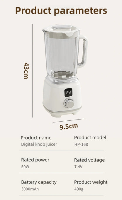 Espremedor TINSOL Novo Lar 10 Lâminas 3000mAh Liquidificador Multifuncional com Botão Espremedor Triturador de Gelo Alta Taxa de Extração de Suco Ferramentas de Cozinha