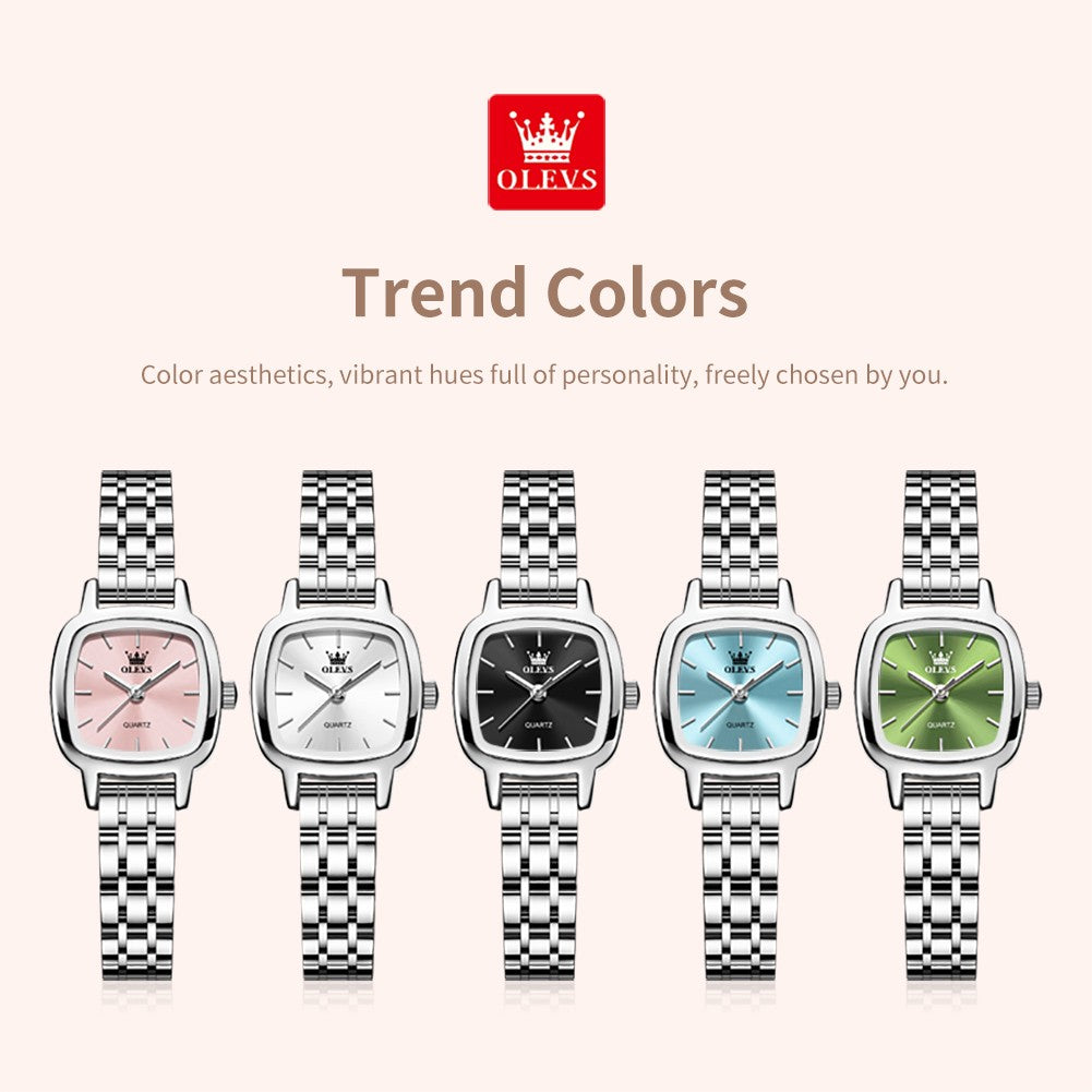 OLEVS 5675 Women Watches Elegant Ladies Square Quartz Watch Waterproof Luminous Wristwatch For Girlfriend Lovers Gift Reloj