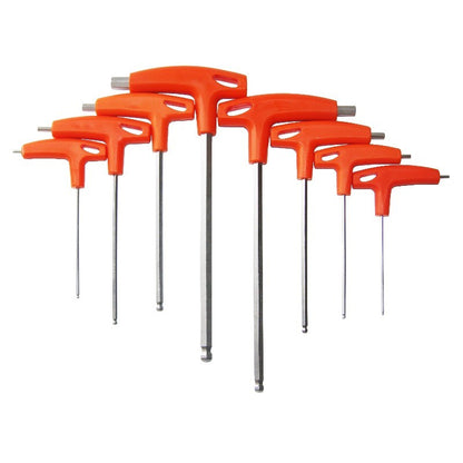 1Pcs Ball Head Allen Key Wrench Set T-Handle Cr-v Steel Key Spanner for Nut Removal 2/2.5/3/4/5/6/8/10mm Hex Driver Tool Kit