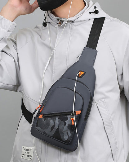 Rilibegan Nylon Men's Chest Bag 2023 New Portable Casual Shoulder Bag Trendy and Unique Design Crossbody Bag