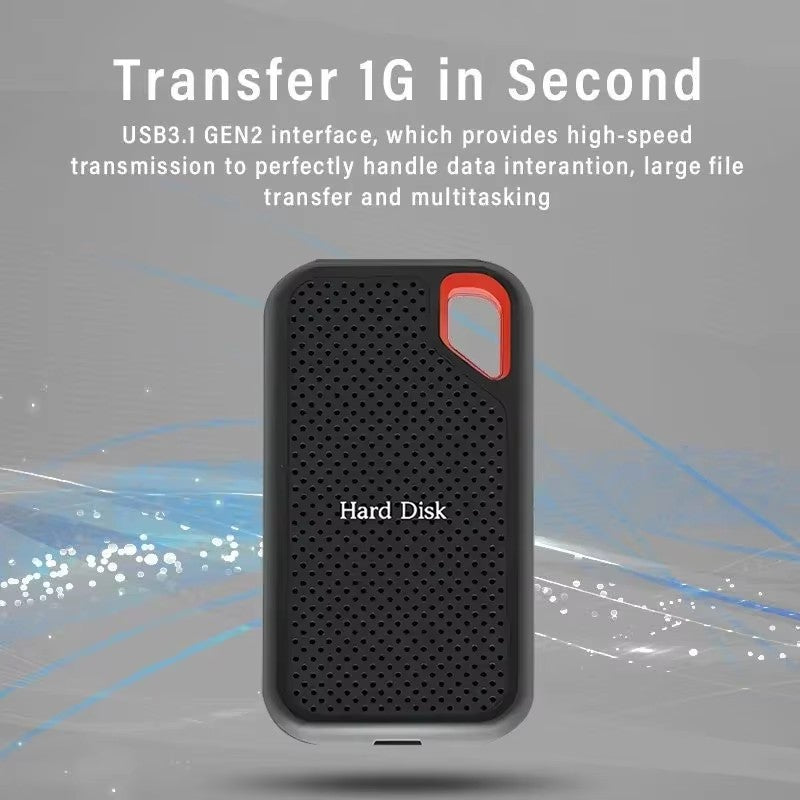 Original SSD 1TB High Speed External Hard Drive USB 3.1 Type-C Interface Hard Disk 256TB Mass Solid Drive for Laptop/PC/MAC