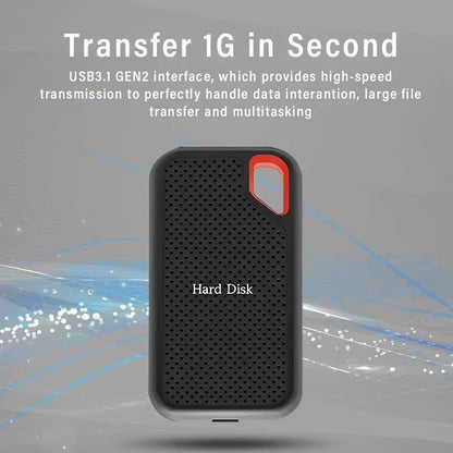 Original SSD 1TB High Speed External Hard Drive USB 3.1 Type-C Interface Hard Disk 256TB Mass Solid Drive for Laptop/PC/MAC