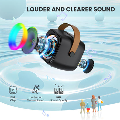 Máquina de Karaokê Portátil Haomuren com 1 ou 2 Microfones Sem Fio Mini Caixa de Som Bluetooth para Crianças Cantarem Presente de Festa em Família