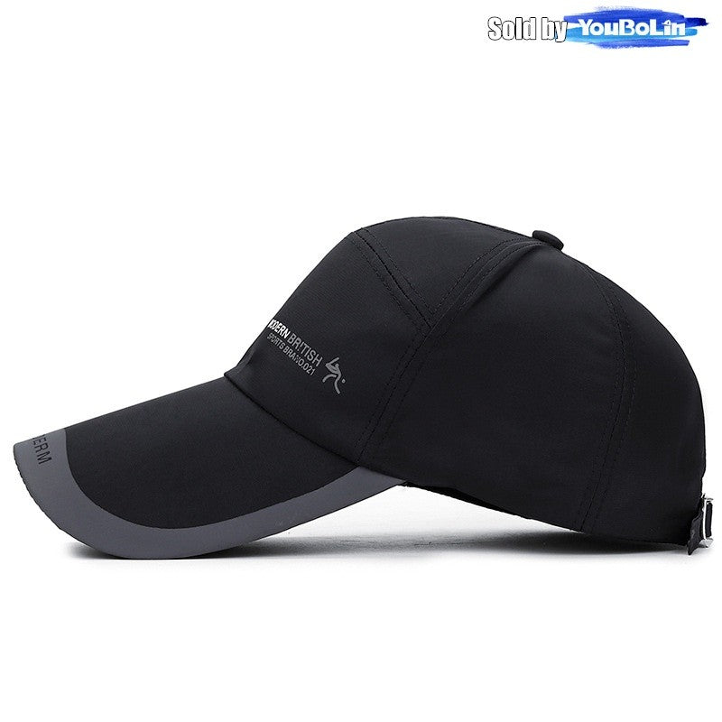 Boné de Beisebol Ajustável de Aba Estendida Fino de Secagem Rápida de Verão Boné de Pesca Bonés Trucker Bonés de Papai