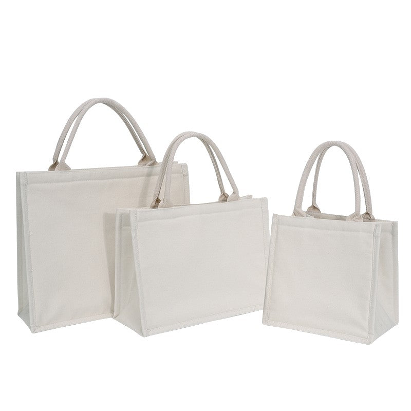 10pcs White Canvas Bags Custom Wedding Party Gift Tote Bags DIY Shopping Bags Large Capacity Tote Bags Custom Printed Logo