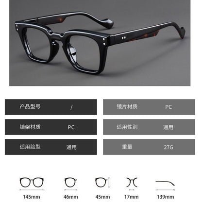 new square frame reading glasses retro printing glasses frame men women high-definition presbyopia glasses farsighted glasses