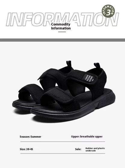 A Pair of Summer Non-Slip Men's Sandals, Casual Outdoor Soft-Soled Business Beach Shoes, Simple and Versatile Men's Shoes