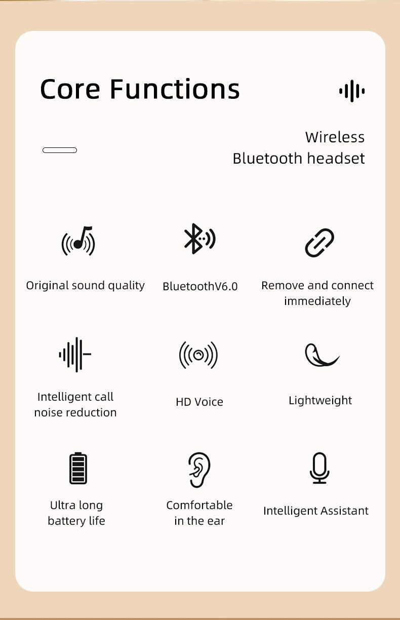 Monster MQT39 Wireless Bluetooth 6.0 Earphones TWS Hifi Stereo Wireless Headphones Gamer Headset Noise Reduction Sports Earbuds