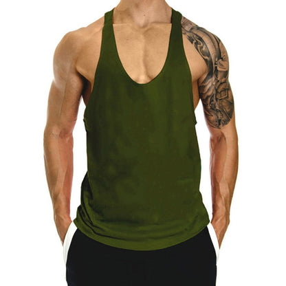 Men Cotton Tank Tops Quick Dry Gym Vest Male Bodybuilding Sleeveless Shirt Elastic Basketball Singlet Gym t-Shirt Man Clothing