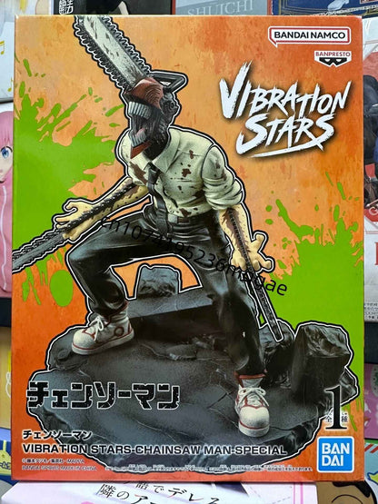 Em estoque Bandai Banpresto Original Chainsaw Man VIBRATION STARS Power Denji Figure Enfeites Coleção Modelo Personagens de Anime Fofo