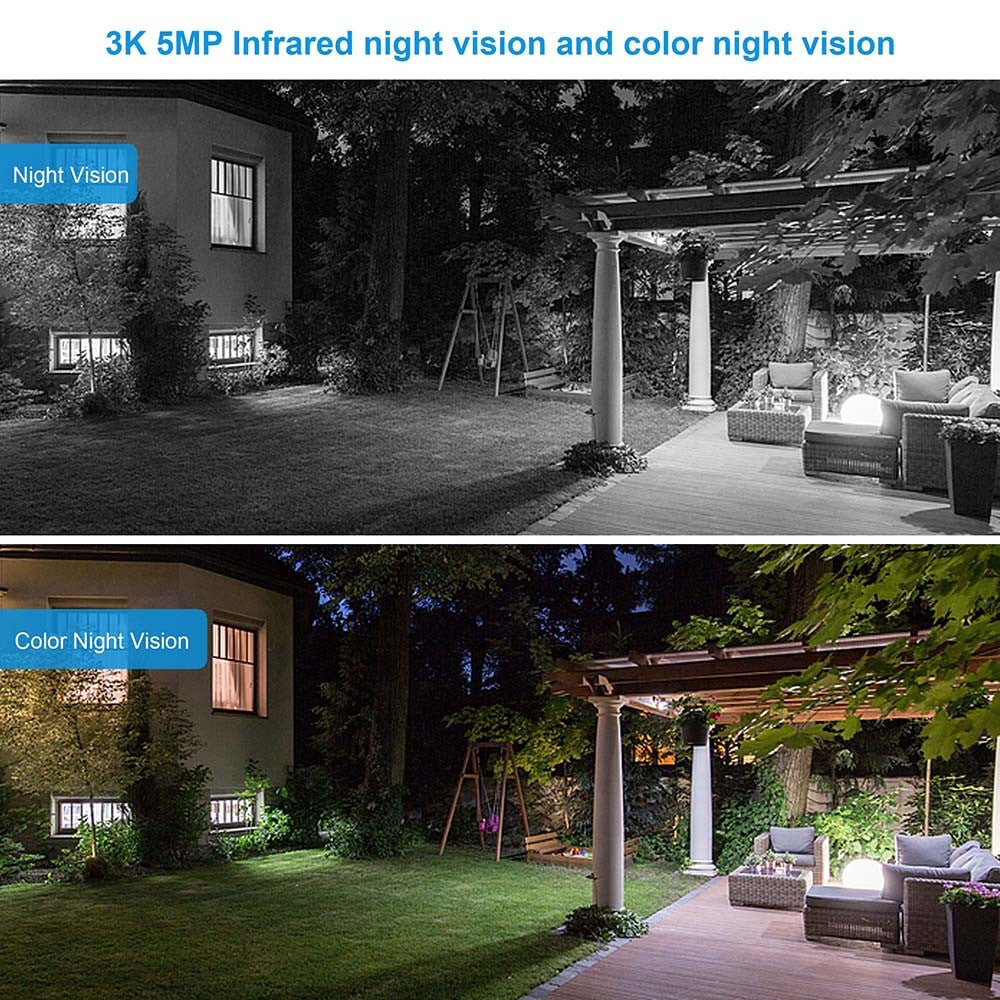 CCTV PoE IP Security Camera Outdoors Waterproof 2-way Audio Color Night Vision 4K 8MP 5MP 4MP Surveillance Camera For Options