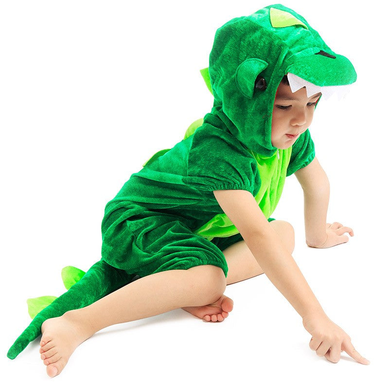 Cute Child Dinosaur Kugurumi Costume Cosplay Boys 2-4T 4-8Y Green Black Kindergarten School Party Game Role Play Suit Umorden