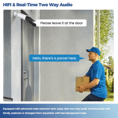 ALEVIO 2.5K Outdoor Solar Camera Wireless Cam WIFI Ultra Standby Time PIR Motion Light Color Night Vision AI Detect Battery Cam