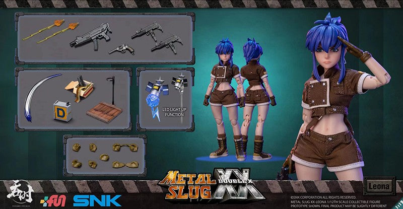 TUNSHI STUDIO METAL SLUG TS-012 1/12 Scale Female Soldier Leona 14.5cm Full Set Collectible Action Figure Model Doll