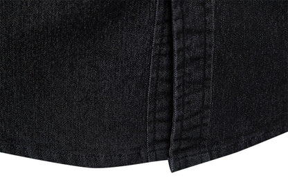 AIOPESON Elastic Cotton Denim Shirt Men Long Sleeve Quality Cowboy Shirts for Men Casual Slim Fit Jeans Men Shirts