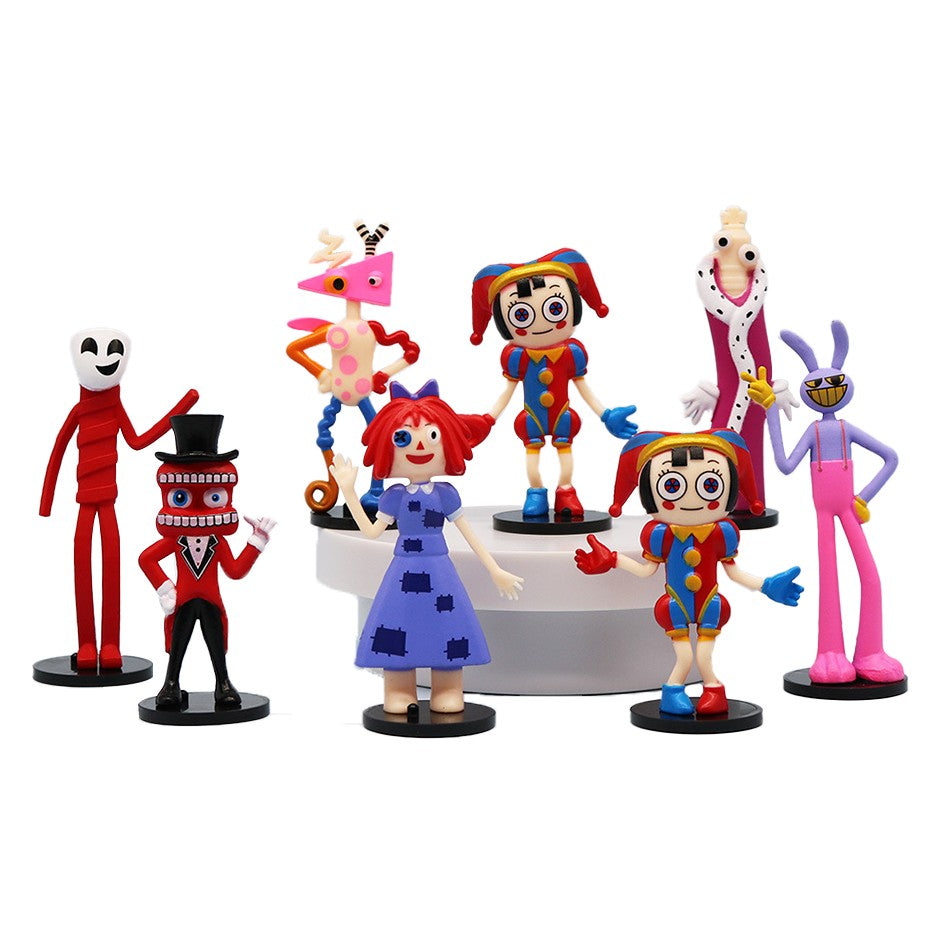 8 unids/set el increíble circo Digital figura de Anime Ragatha/Jax/Pomni figura de acción colección de PVC modelo muñeca juguete