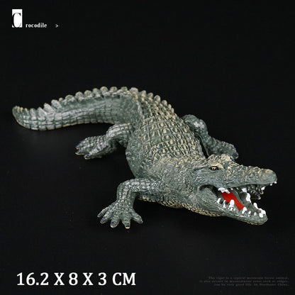 Simulation Wild Animal Elephant Lion Graffe Brown Bear Action Figures Wildlife Sika Deer Hippo Zebra Crocodile Figurines Kid Toy