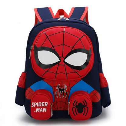 Mochila Infantil Homem-Aranha Marvel Desenho Animado Fofo Dupla Alça Escolar Presentes para Meninos Mochila Leve e Elegante para Jardim de Infância