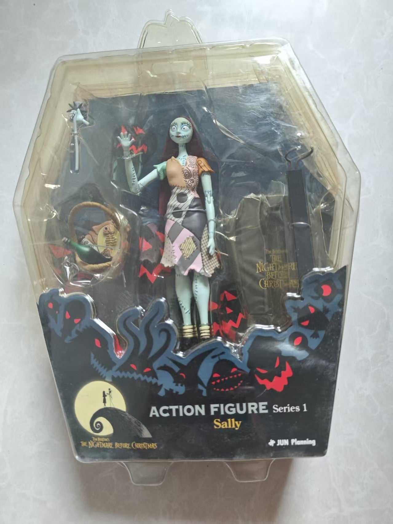 Disney Jun Planning Nightmare Before Christmas Sally Action figures Series 1 Presente de Halloween A embalagem não inclui uma caixa