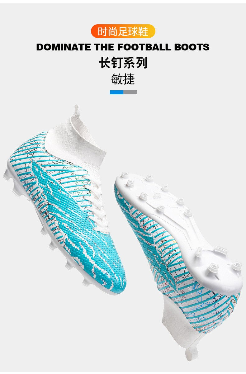 Men Light Soccer Shoes Size 35-45 Boys Soccer Shoes Football Boots High Ankle Kids Cleats Training Sport Sneakers Football Shoes