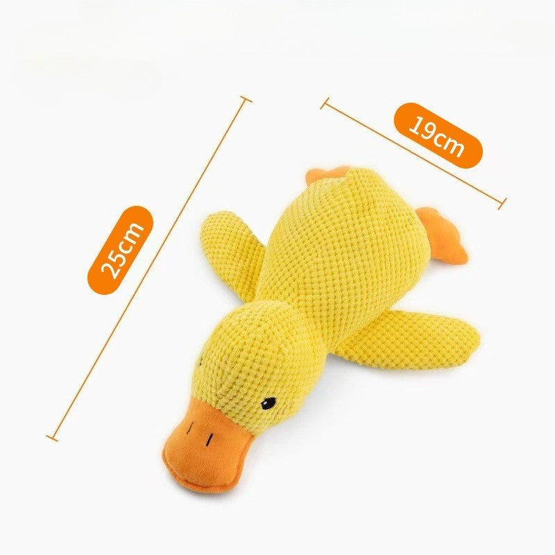 Brinquedos para Cães Pato de Pelúcia para Pequenos e Grandes Cães Resistente à Mordida Ranger os Dentes Brinquedo de Pato que Emite Som para Aliviar o Estresse