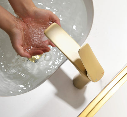 Torneiras de Luxo VGX para Banheiro Misturador de Lavatório Torneira Gourmet Quente e Fria Latão Cromado Preto Dourado Escovado