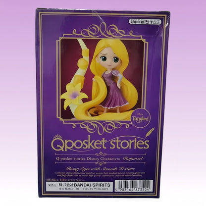 Em estoque Banpresto Bandai Q Posket Stories Personagens Disney - Rapunzel 8cm Estilo Chibi Figura Fofa Em Pé Modelo