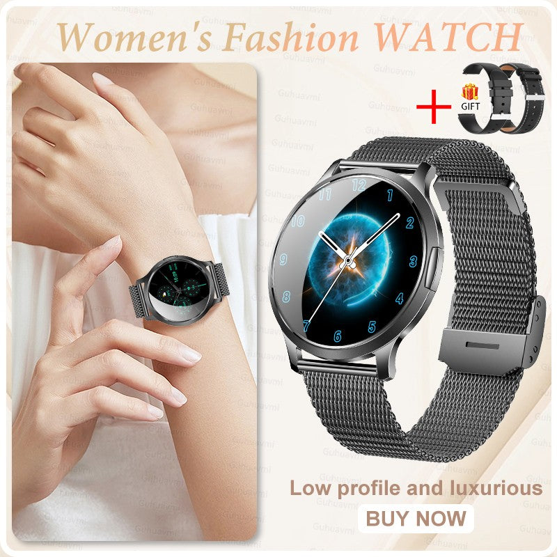 New Women Smart Watch 1.32"AMOLED Full Touch Screen Bluetooth Call Blood Pressure IP68 Waterproof NFC 7.3mm Ultra-thin bracelet