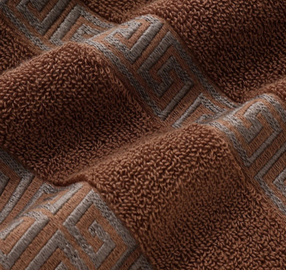 2pcs White Cotton Towels 34x74cm 70x140cm Embroidered Hotel Bathroom Towels For Adult Quick-Dry Thicken Soft Face Bath Towels