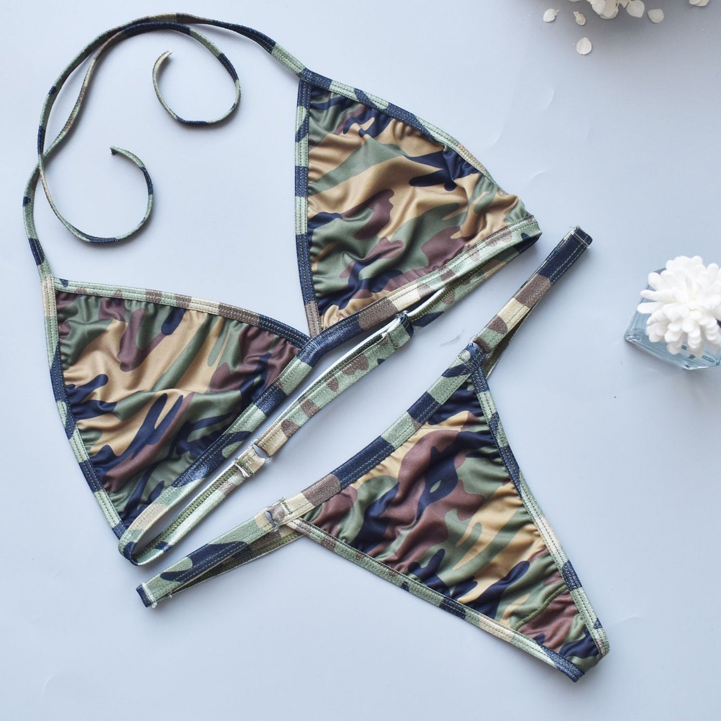 Circyy Bikini Set Women Sexy Camouflage Swimsuit Two-Piece Thongs Backless Female Swimwear Bathing Summer 2025 Fashion Beachwear