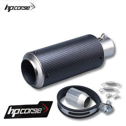 Universal 51mm motorcycle exhaust inox muffler carbon fiber exhaust for z900 R3 R25 MT07 MT09 R1 Z400 Z650
