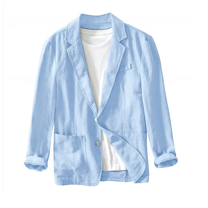 WVGA Spring Autumn New Man Tide Turn-Down Collar Suit Jacket Niche Chic Casual Pocket Cotton Long Sleeved Blazers Ins Y2K W14142