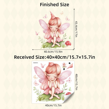 Girl Moon Butterflies Wall Stickers Kid Girls Room Bedroom Decoration Baby Nursery Home Decor Accessories Living Room Wall Decal