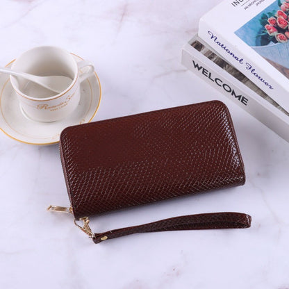 Minimalist PU Leather Leather Women Wallets Snake Skin Pattern 8 Colors Zipper Wallet Large Capacity Coin Purse Women