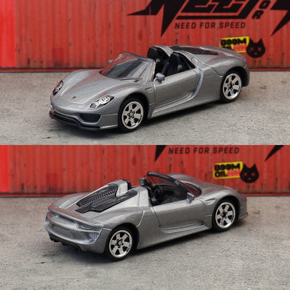1/61 Porsche 918 Spyder Brinquedo Carro Modelo CCA MSZ 1:64 Miniatura Fundida Coleção Rodas Livres Adequado para Hot Wheels Presente Criança