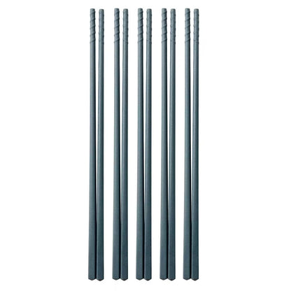 5 Pairs of Fiberglass Chopsticks Set 9.5 in Reusable Chinese Style Chopsticks Non-slip Easy To Use Bright Colors Dishwasher Safe