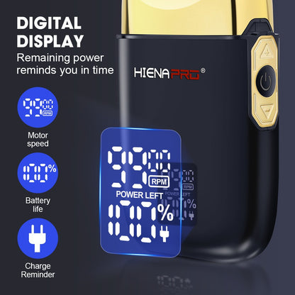 HIENA shaving machine men Electric shaver Hair clipper Rechargeable Metal Housing Pro Electric Shaver For Men Electric home