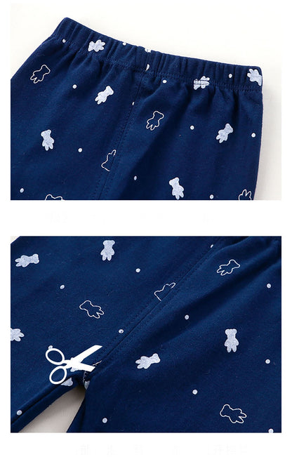 Cotton Children Pajamas Sets Unisex Soft Comfort Warm Cute Cartoon Printed Suitable Boys Girls Perfect for Autumn Winter Warmth