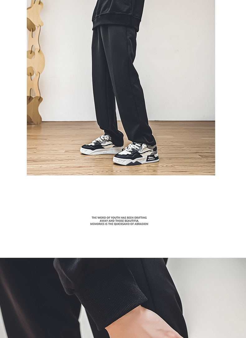 Men's Trendy Skate Shoes, Comfy Non Slip Casual Lace Up Sneakers For Men's Outdoor Activities