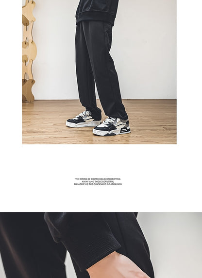 Men's Trendy Skate Shoes, Comfy Non Slip Casual Lace Up Sneakers For Men's Outdoor Activities