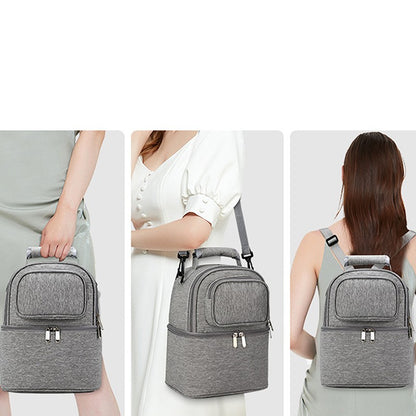 Mommy Bag Milk Storage Breast Pump Maternity Cooler Double Layer Insulation Fresh Keeping Baby Food Backpack Feeding Bottle NEW