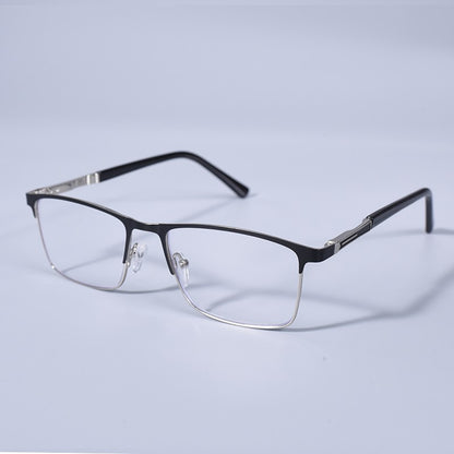 Anti Blue Light Men Reading Glasses Metal Full Frame Business Eyeglasses For Men Square Double Color Reading Eyewear +100+150