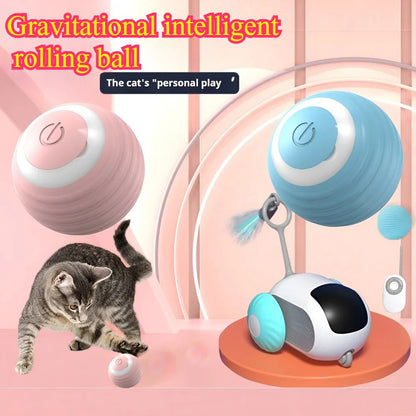 Brinquedo para Gato Bola Interativa Inteligente para Pets Brinquedos para Gatos Internos Bola Mágica de Rolamento Automático Brinquedo Eletrônico Interativo Acessórios para Gatos