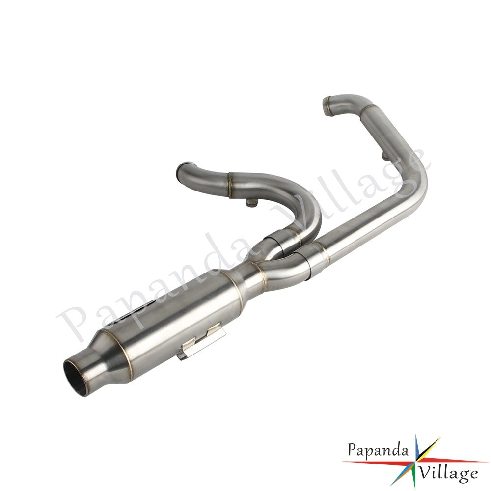 Motorcycle 2-into-1 Exhaust Pipe Muffler For Harley M8 Softail Low Rider S ST Fat Street Bob Standard Slim Deluxe FXLR 2018-2025