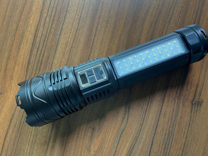 1000000LM Most Powerful LED Flashlight Rechargeable Type-c Flashlight Long Range 6000M Tactical Torch Light For Fishing Hunting