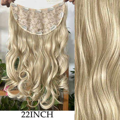 7 peças/conjunto de aplique de cabelo com 16 grampos, preto, longo e liso, cabelo natural, aplique de cabelo ombre, fibra resistente ao calor para penteado feminino