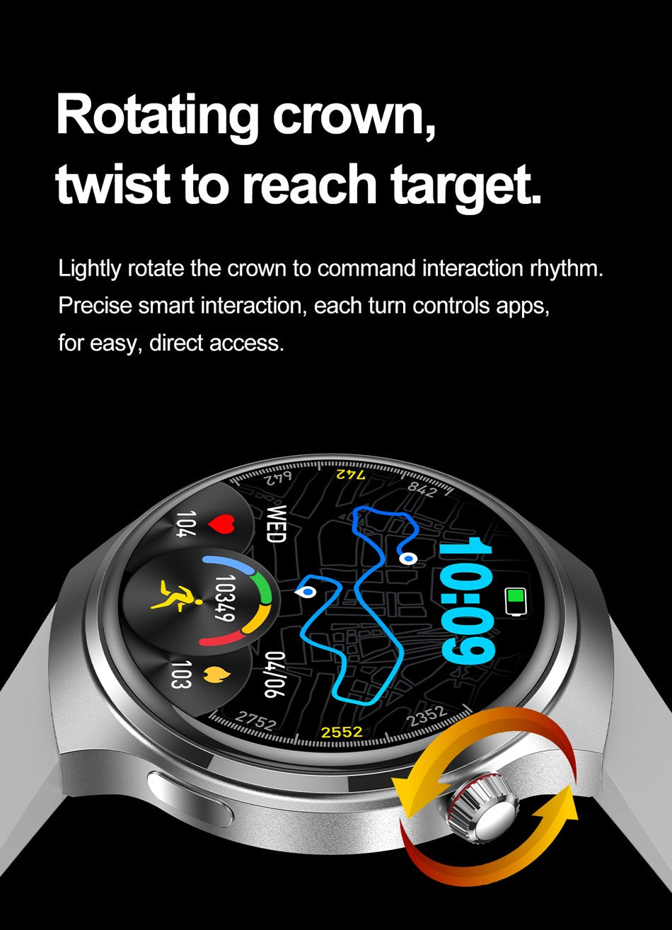 Smartwatch Esportivo Watch 4 Pro Masculino Tela AMOLED HD 360*360 Frequência Cardíaca Chamada Bluetooth IP68 À Prova D'água Música Novo SmartWatch 2025