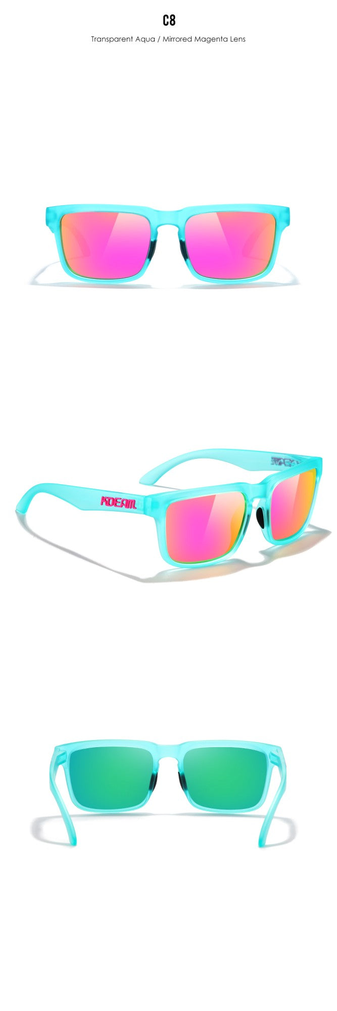 KDEAM PLUS Size Fishing Sunglasses Men 64mm Width Larger Size Polarized Sunglasses For Driving Night Vision Goggles