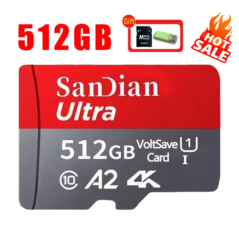 Cartão SD de alta capacidade 512 GB 256 GB Micro TF Cartão Flash 1 TB 2 TB Cartão de Memória Resistente Classe 10 Cartões SD Rápidos Para Telefone PC Tablet